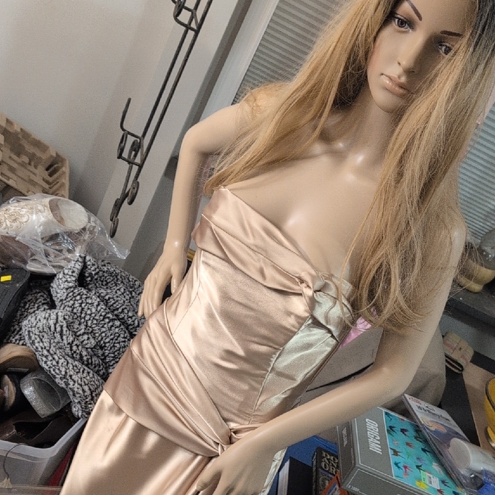 Elegant Satin Strapless Dress